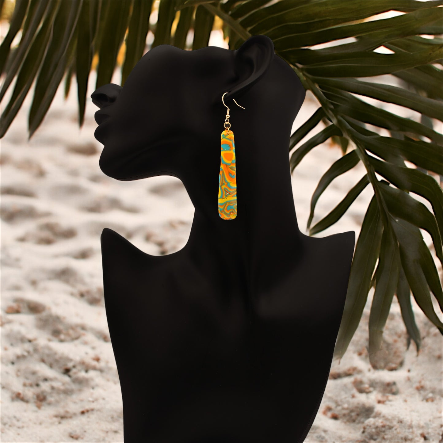 Hawaiian Dreams Collection Large Long Rounded Pencil Hook Earrings