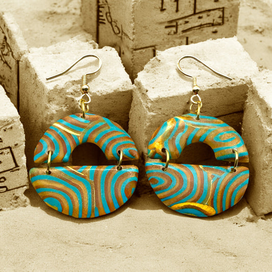 Made With Love Osiris Collection Medium Joined Semi Circles Hook Earrings