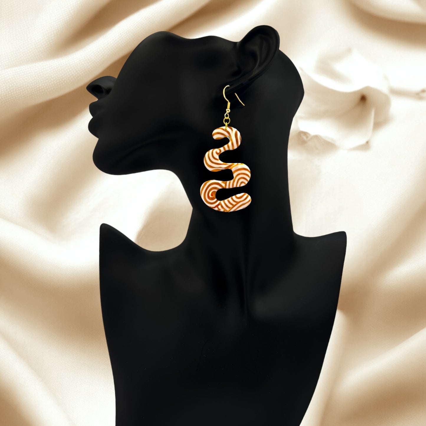 Made With Love Aurum Helix Collection Extra Large Squiggles Hook Earrings