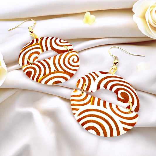 Made With Love Aurum Helix Collection Medium Joined Semi Circles Hook Earrings