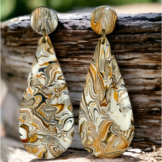 Made With Love Azura Collection Large Teardop Post Earrings