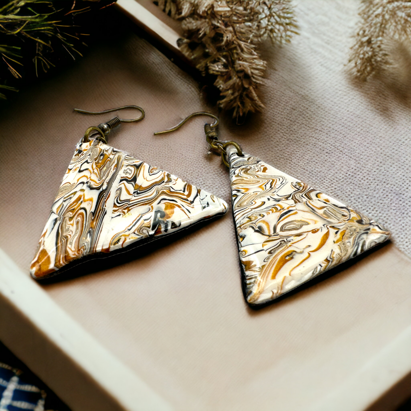 Made With Love Azura Collection Large Triangle Hook Earrings