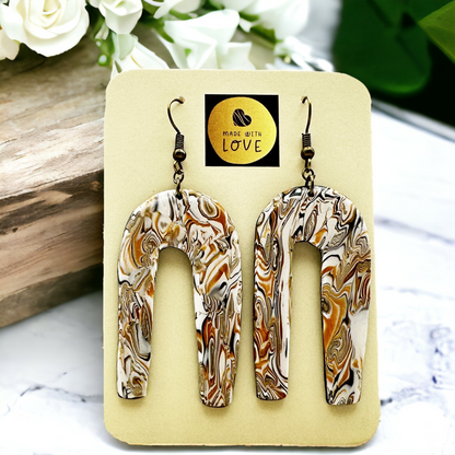 Made With Love Azura Collection Long Arch Hook Earrings