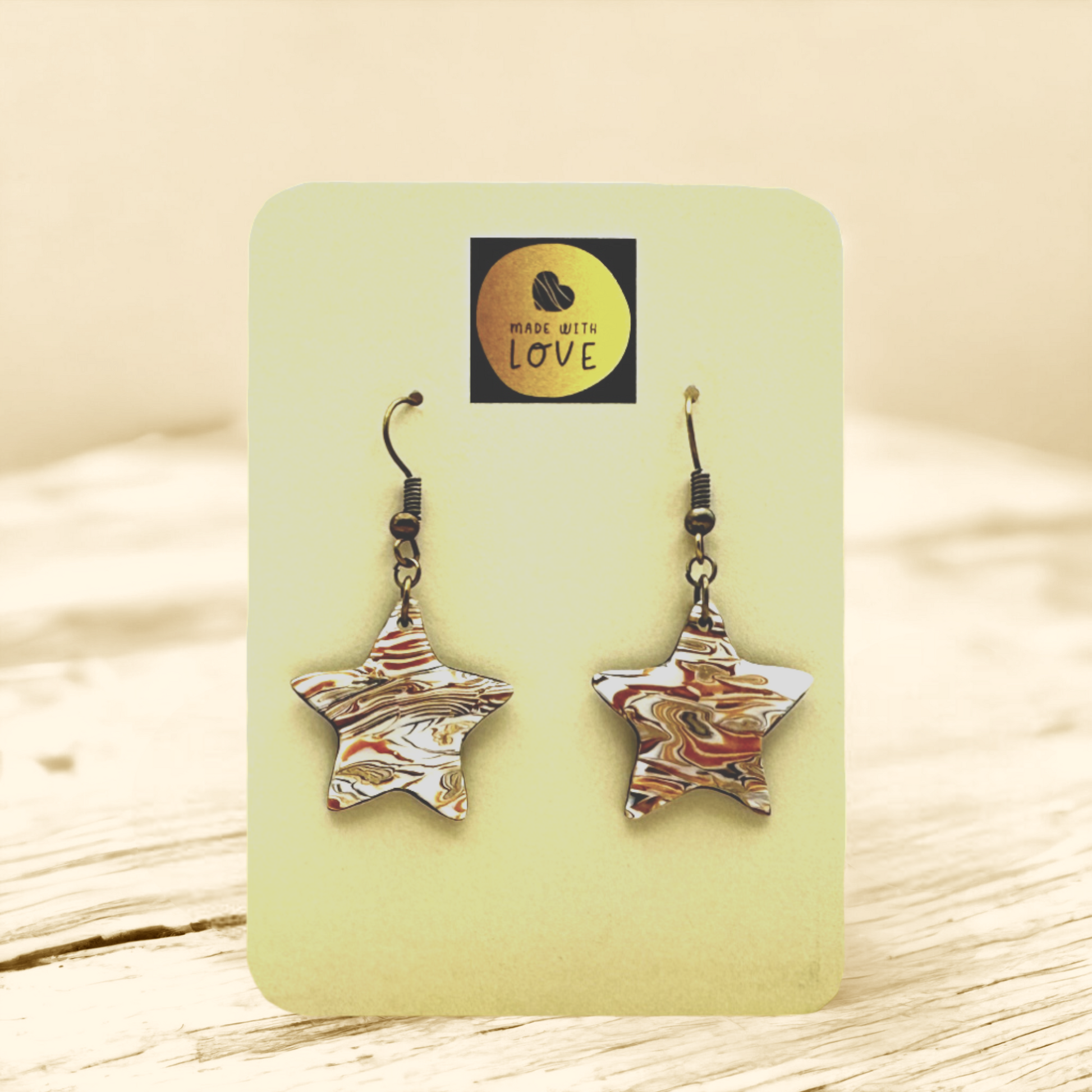 Made With Love Azura Collection Small Star Hook Earrings