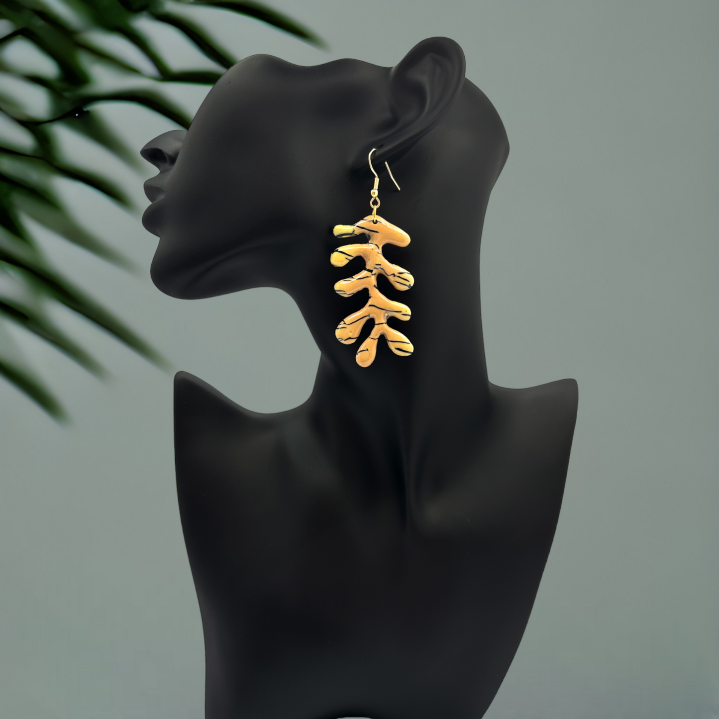 Made With Love Bijoux Tiger Collection Large Cascading Waves Hook Earrings