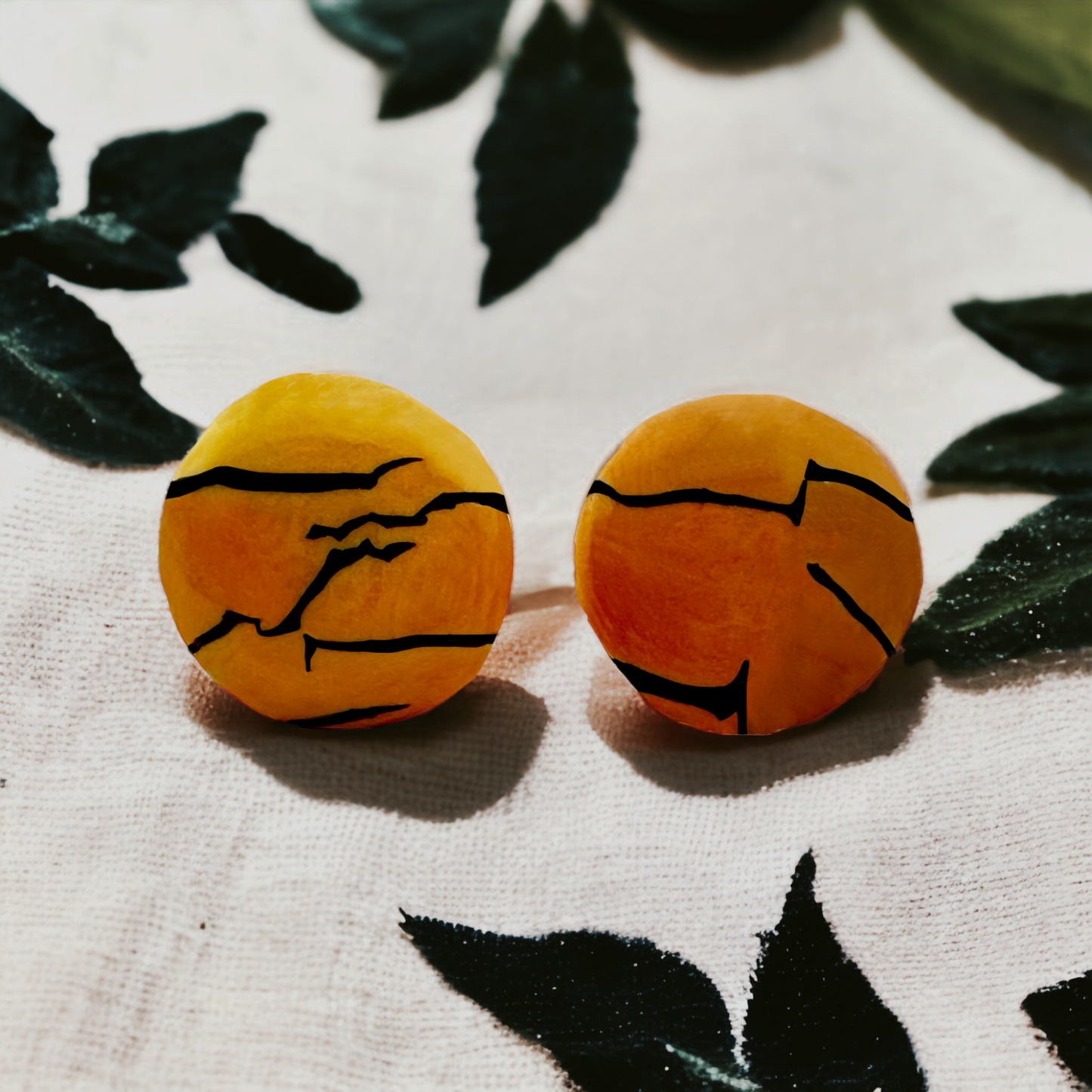 Made With Love Bijoux Tiger Collection Small Circle Post Earrings