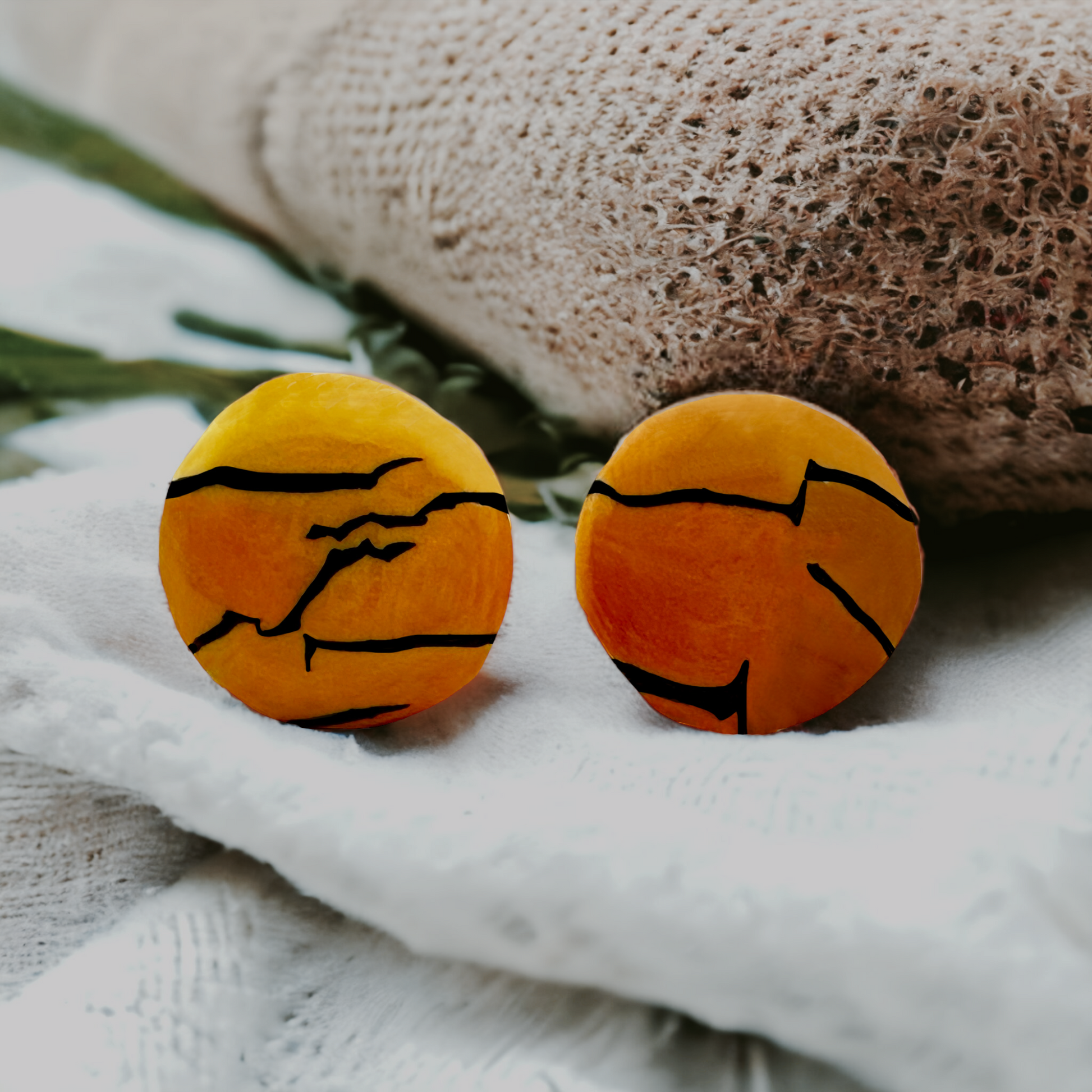 Made With Love Bijoux Tiger Collection Small Circle Post Earrings