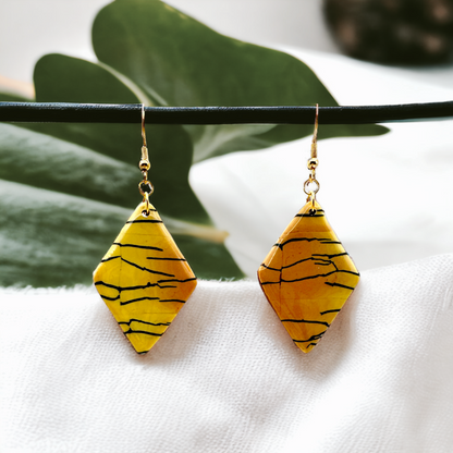 Made With Love Bijoux Tiger Collection Large Diamond Hook Earrings