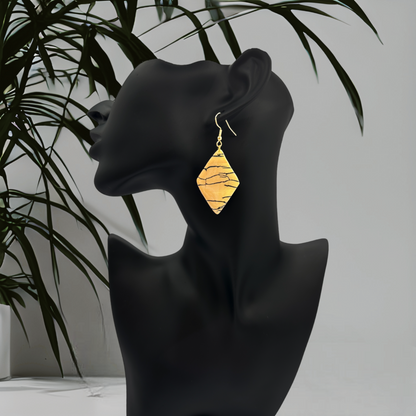 Made With Love Bijoux Tiger Collection Large Diamond Hook Earrings