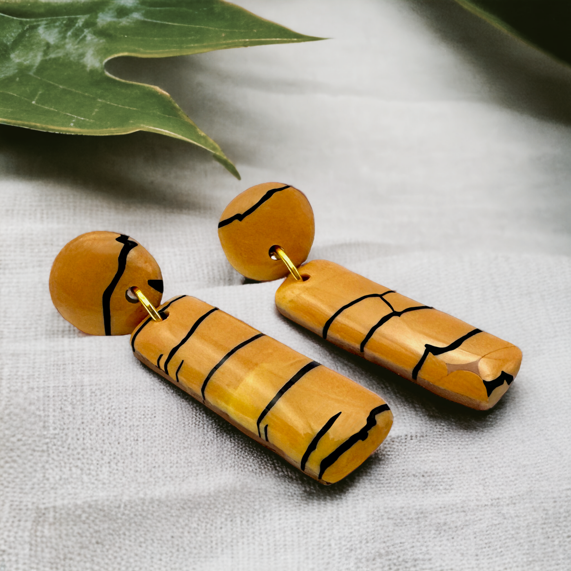 Made With Love Bijoux Tiger Collection Medium Exclamation Post Earrings