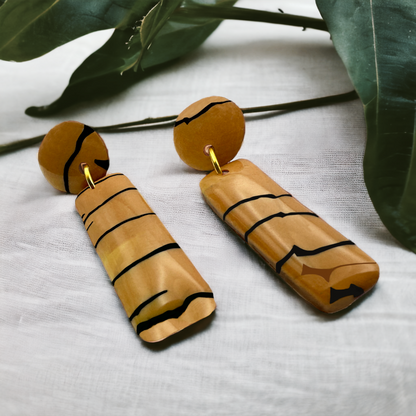 Made With Love Bijoux Tiger Collection Medium Exclamation Post Earrings