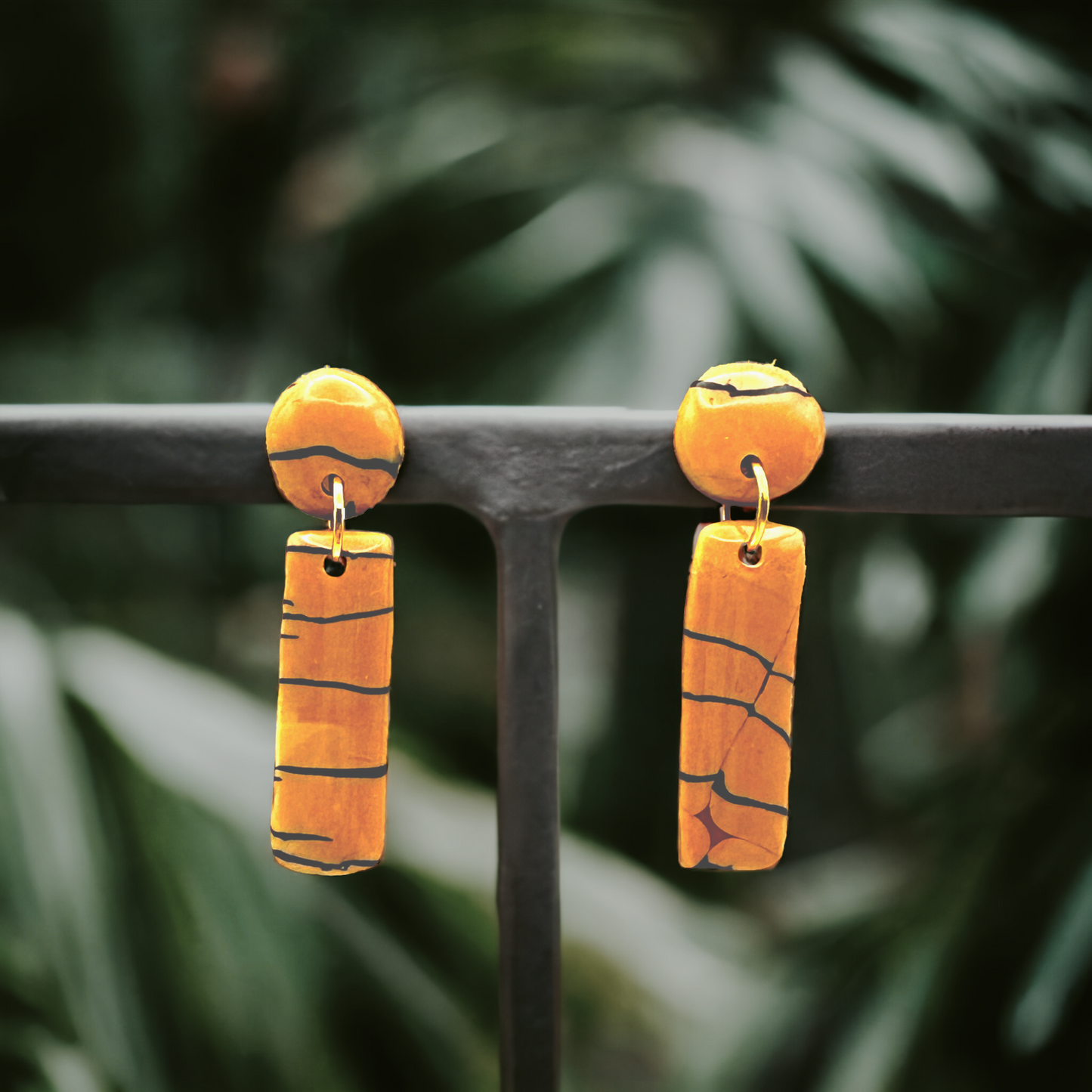 Made With Love Bijoux Tiger Collection Medium Exclamation Post Earrings