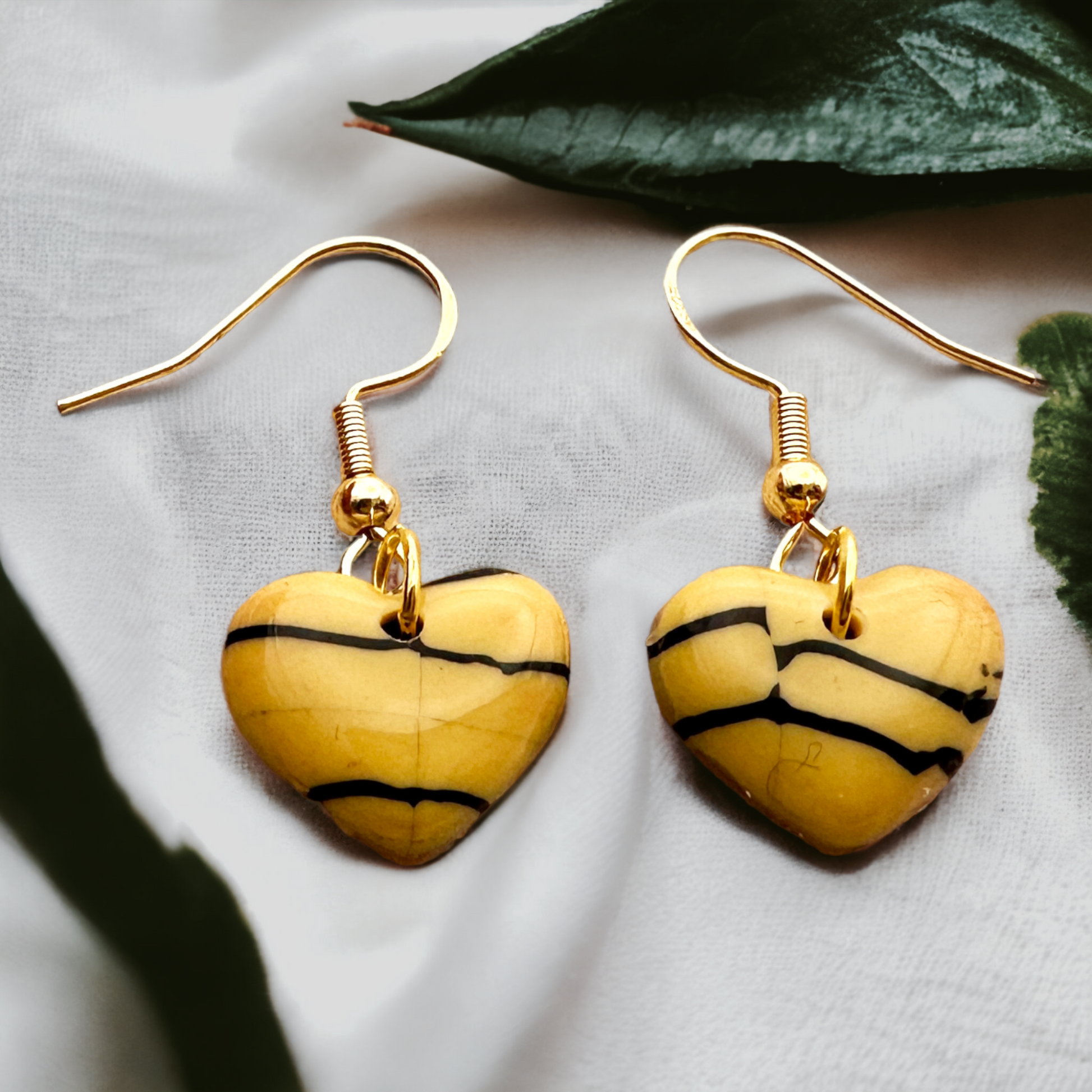 Made With Love Bijoux Tiger Collection Extra Small Heart Hook Earrings