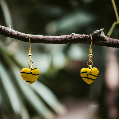 Made With Love Bijoux Tiger Collection Extra Small Heart Hook Earrings