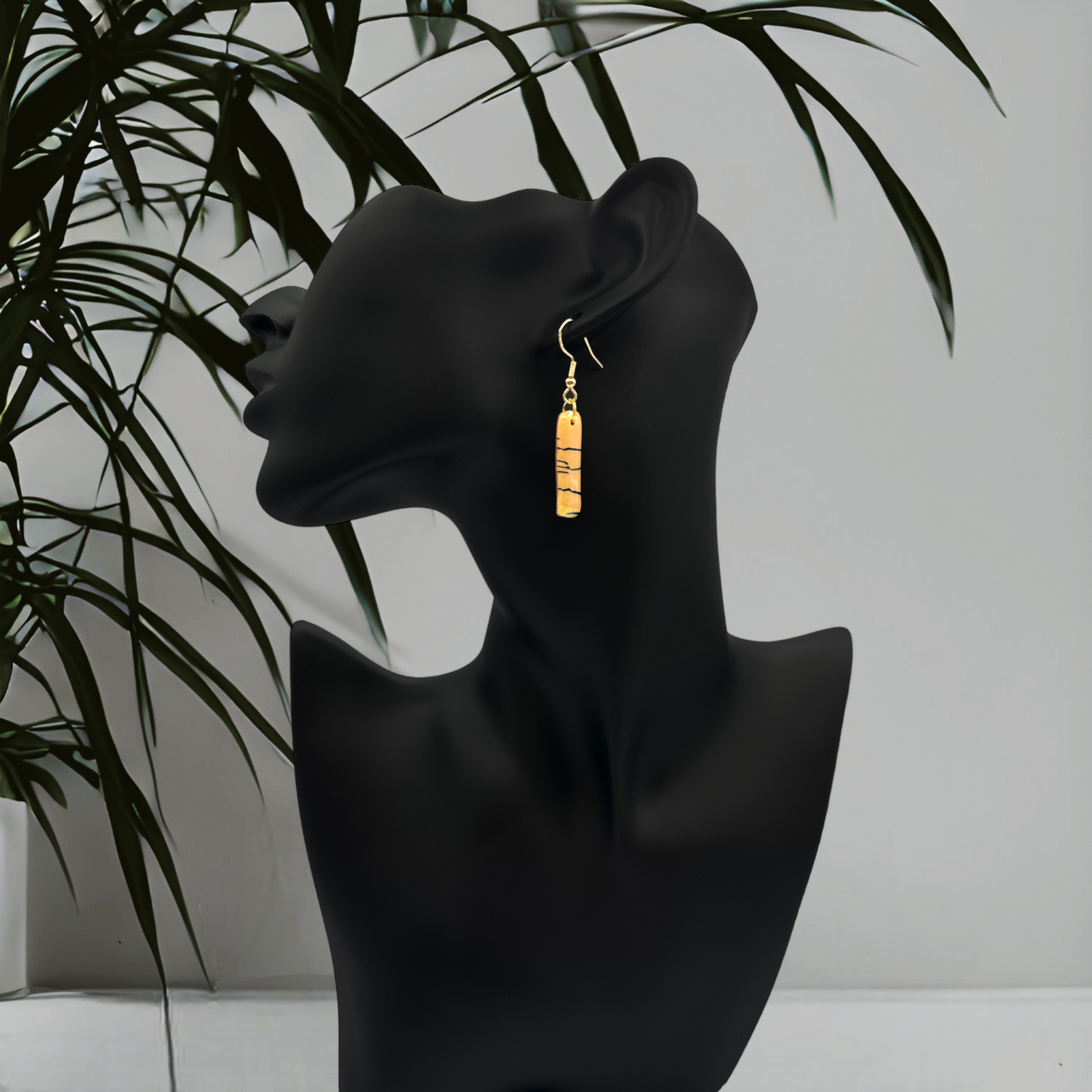 Made With Love Bijoux Tiger Collection Small Oblong Hook Earrings