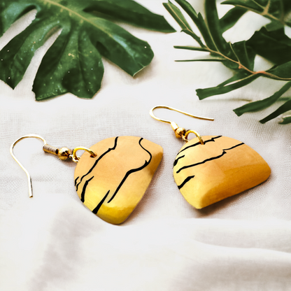 Made With Love Bijoux Tiger Collection Small Semi Circle Hook Earrings