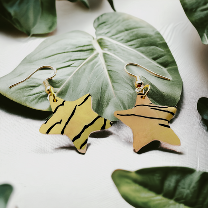 Made With Love Bijoux Tiger Collection Small Hook Star Earrings