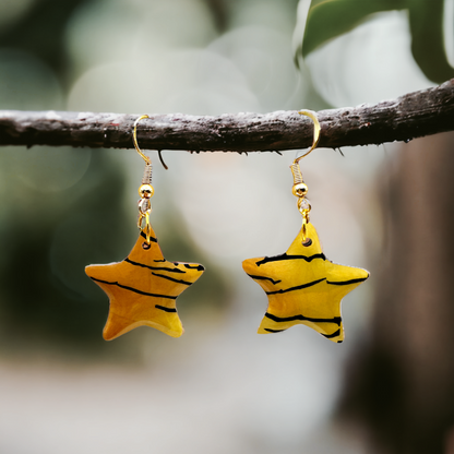 Made With Love Bijoux Tiger Collection Small Star Hook Earrings