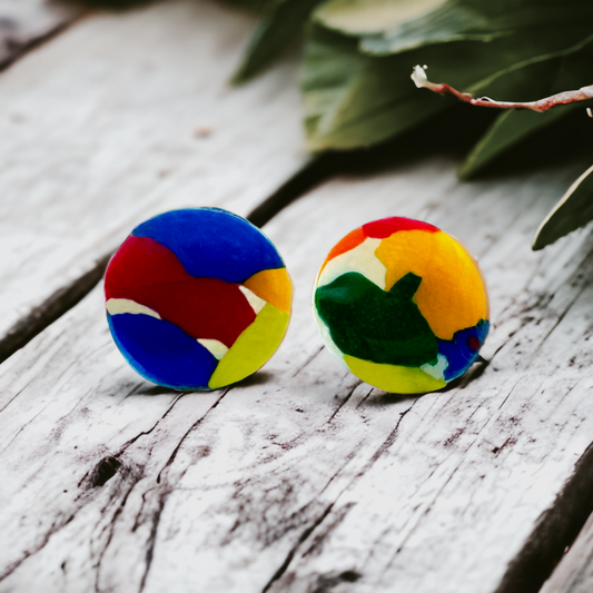 Made With Love Club Tropicana Collection Small Circle Post Earrings