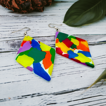 Made With Love Club Tropicana Collection Large Diamond Hook Earrings