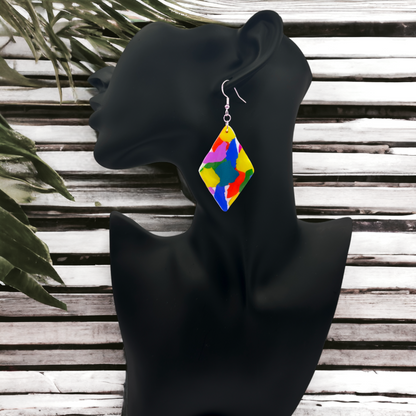 Made With Love Club Tropicana Collection Large Diamond Hook Earrings