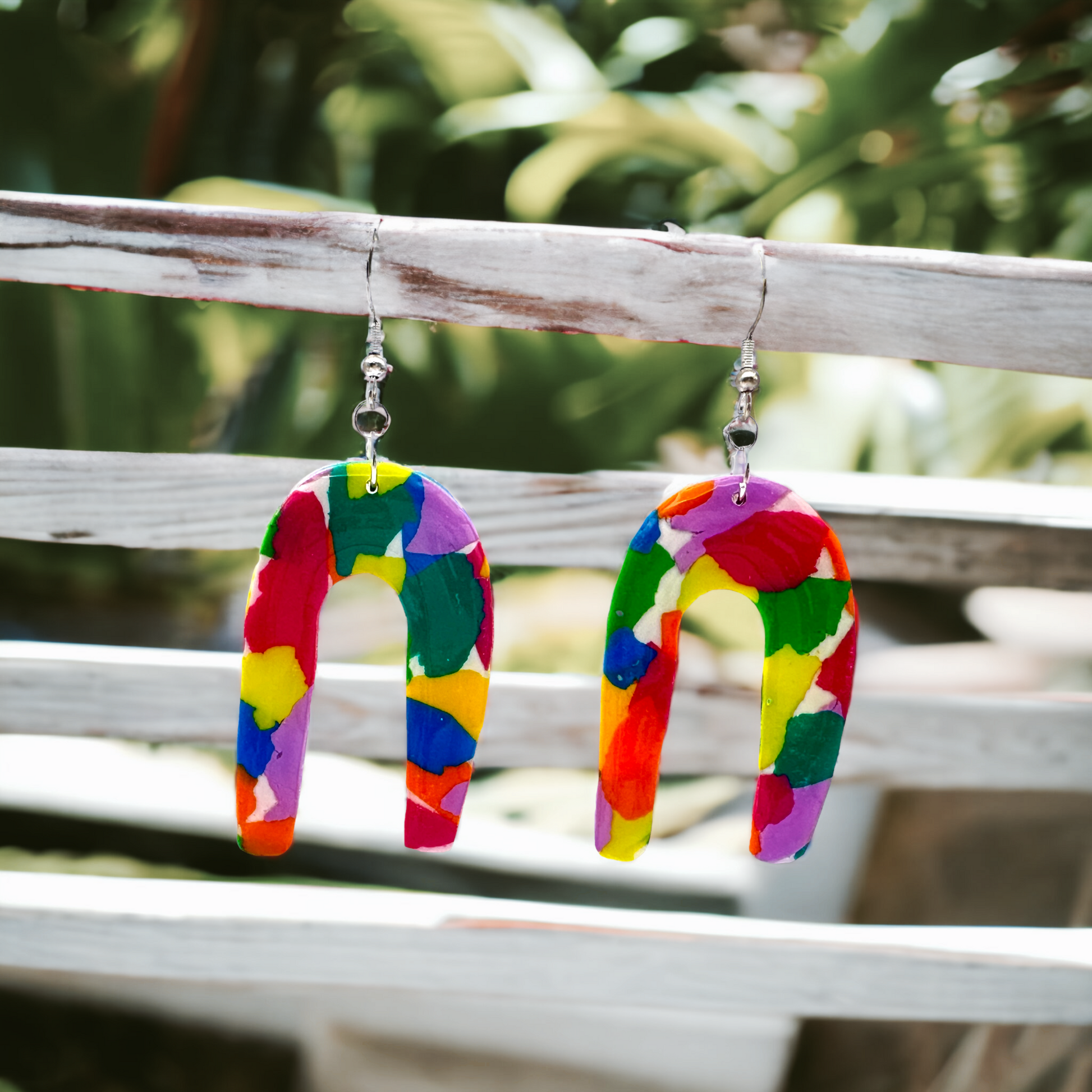 Made With Love Club Tropicana Collection Large Long Arch Hook Earrings