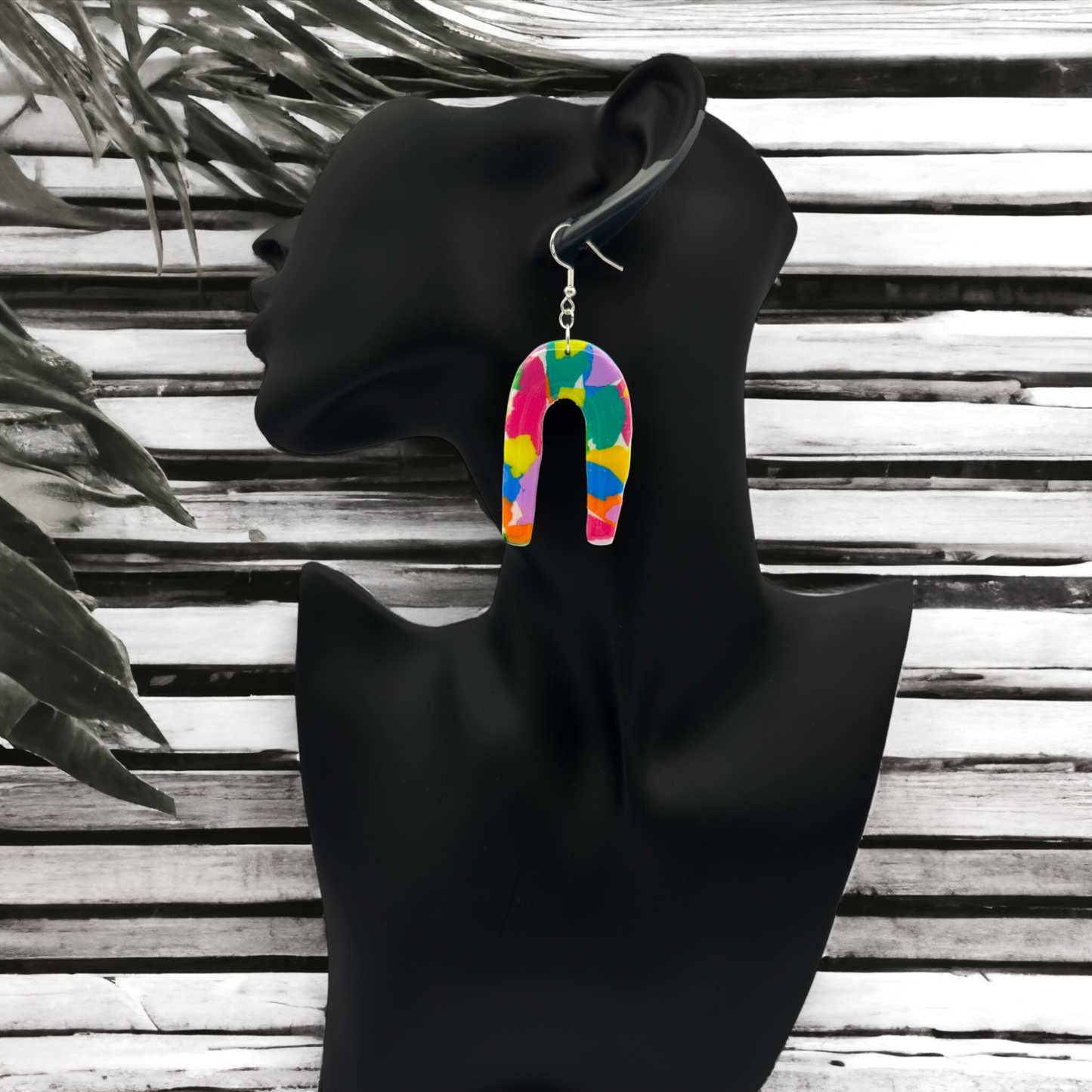 Made With Love Club Tropicana Collection Large Long Arch Hook Earrings