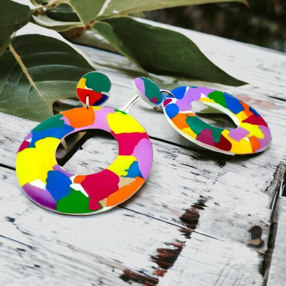 Made With Love Club Tropicana Collection Large Open Circle Post Earrings