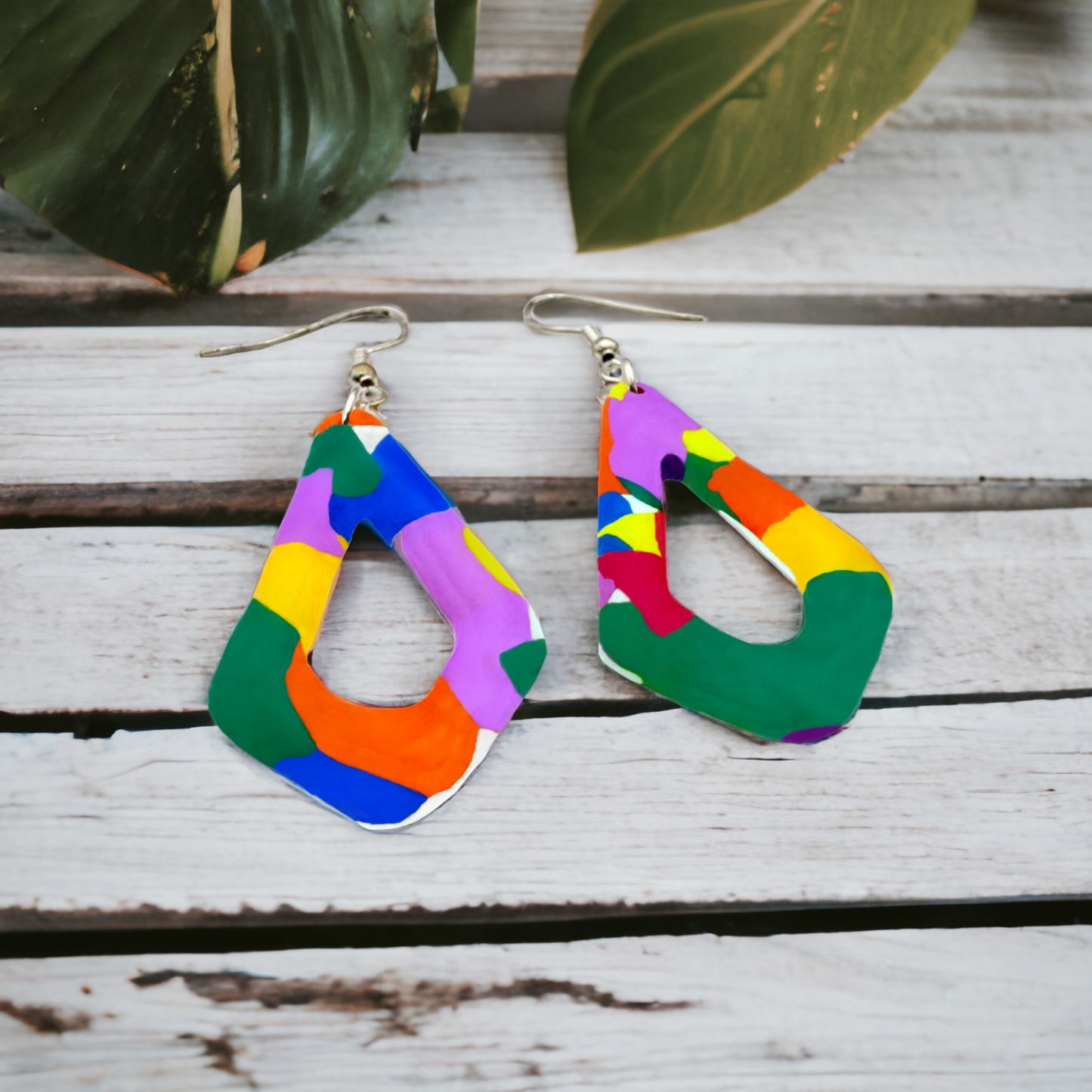 Made With Love Club Tropicana Collection Medium Open Teardrop Hook Earrings