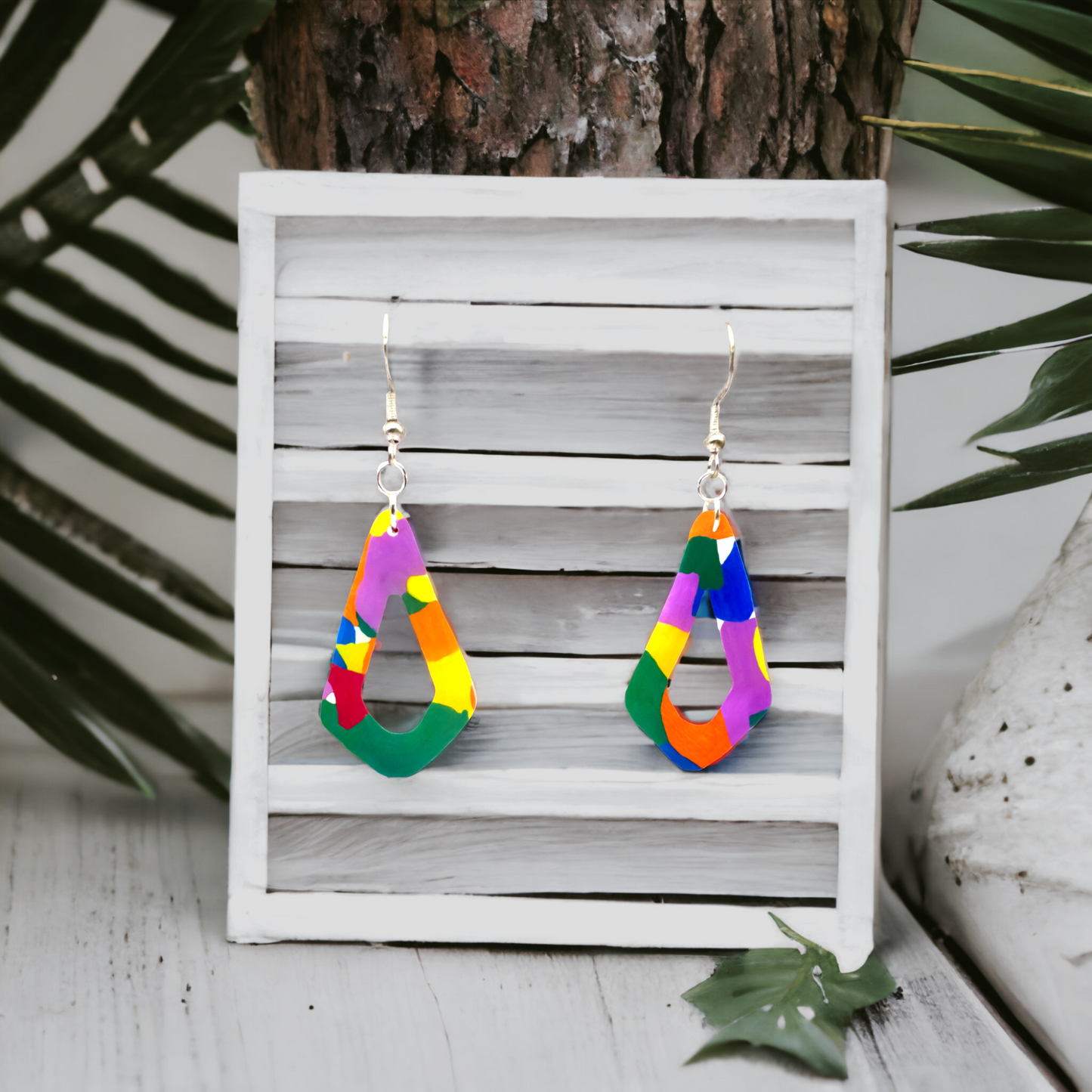 Made With Love Club Tropicana Collection Medium Open Teardrop Hook Earrings