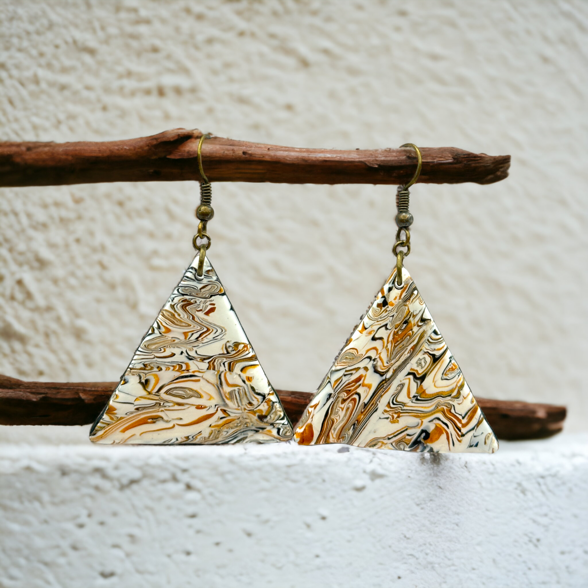 Made With Love Azura Collection Large Triangle Hook Earrings