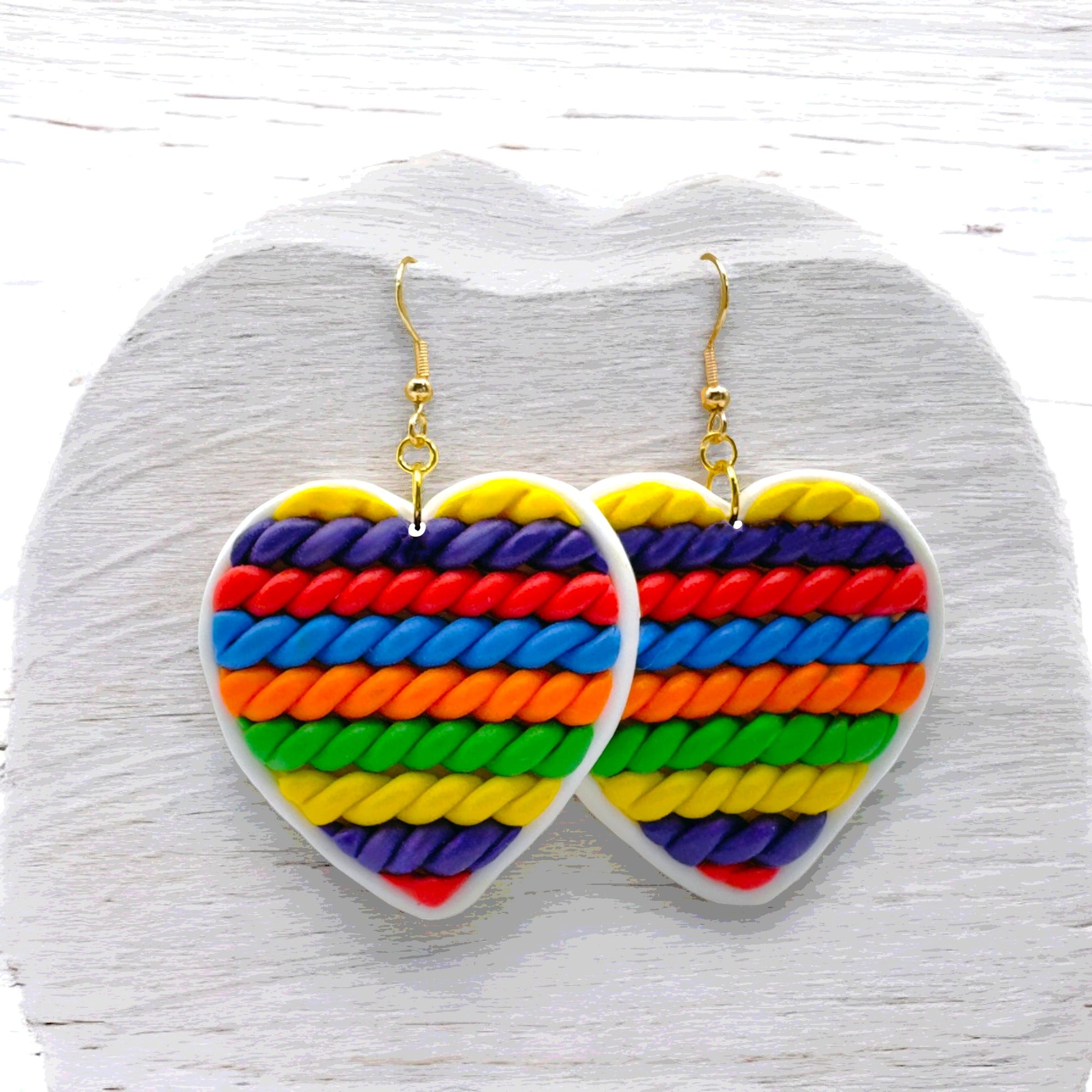 Made With Love Twisted Hearts Collection Electric Dreams Large Hook Earrings