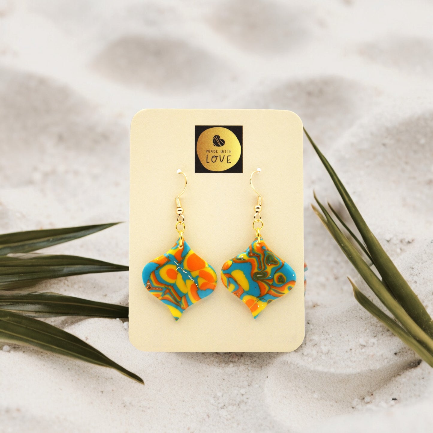 Made With Love Hawaiian Dreams Collection Medium Arabesque Hook Earrings