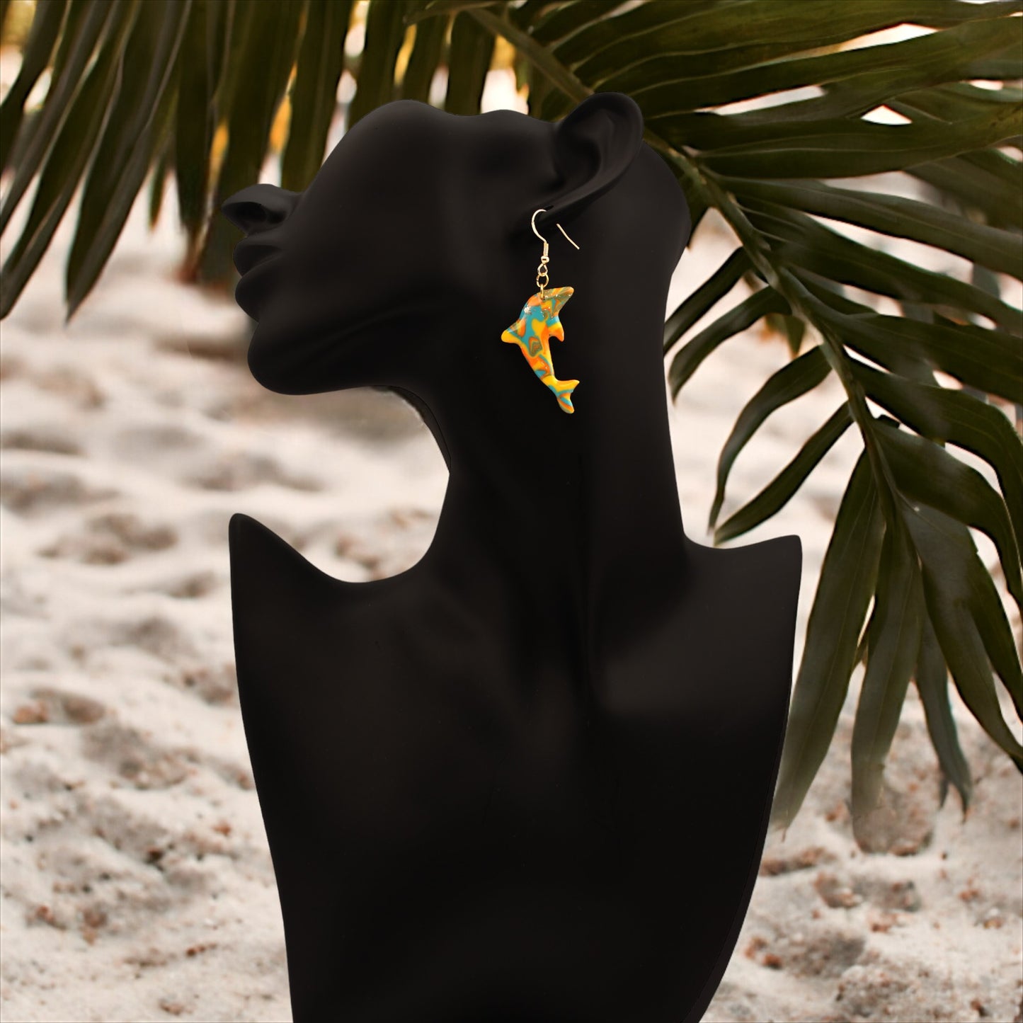 Made With Love Hawaiian Dreams Collection Medium Dolphin Hook Earrings