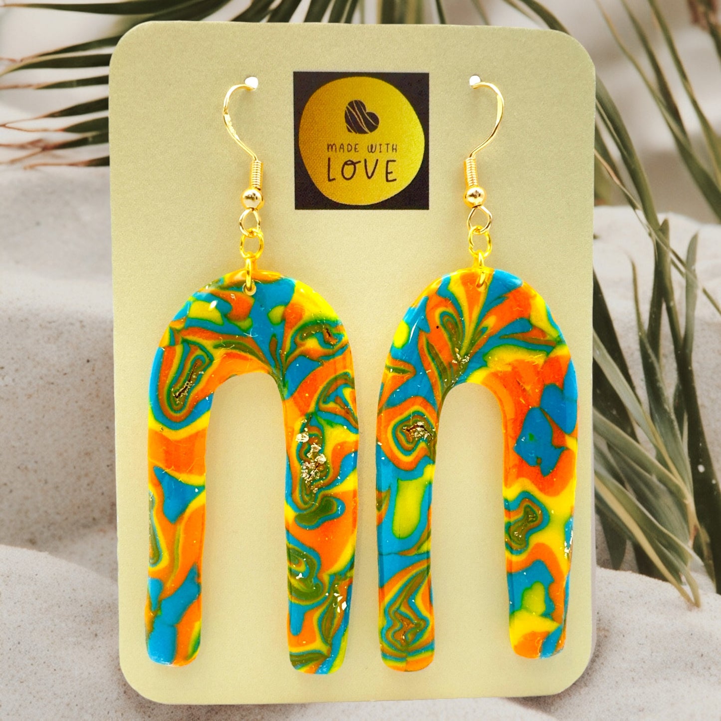 Made With Love Hawaiian Dreams Collection Extra Large Arch Hook Earrings