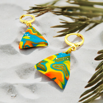 Made With Love Hawaiian Dreams Collection Small Triangle Hoop Earrings