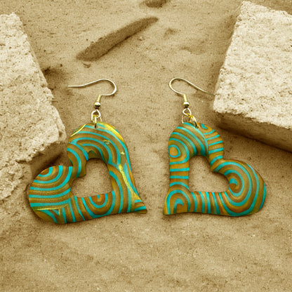 Made With Love Osiris Collection Large Sleepy Hearts Hook Earrings