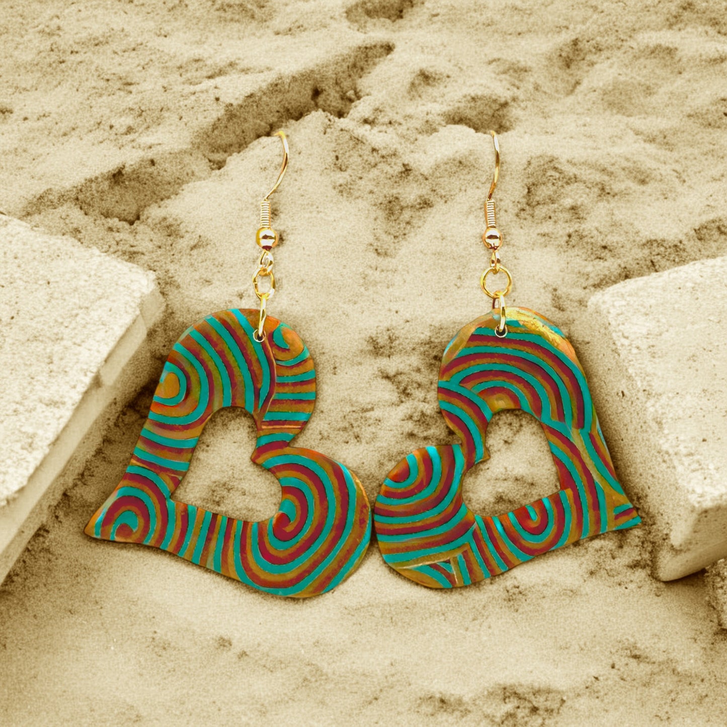 Made With Love Osiris Collection Large Sleepy Hearts Hook Earrings