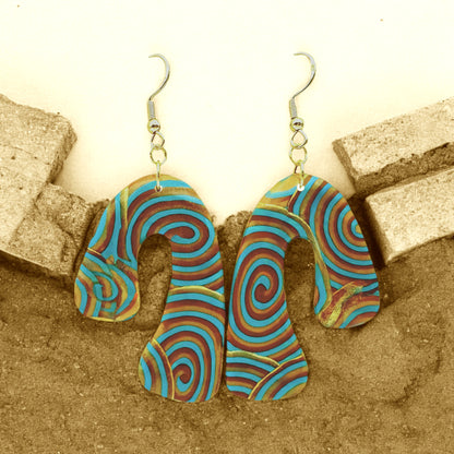 Made Wtih Love Osiris Collection Extra Large Freeform Arch Hook Earrings