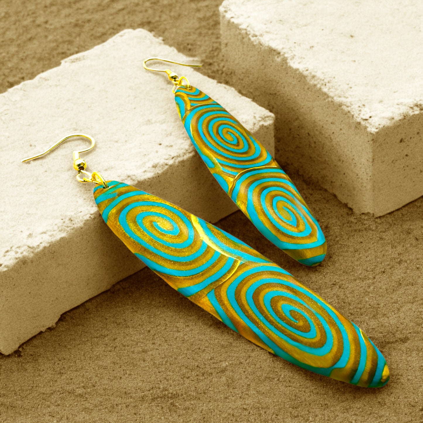 Made With Love Osiris Collection Extra Large Long Oval Hook Earrings