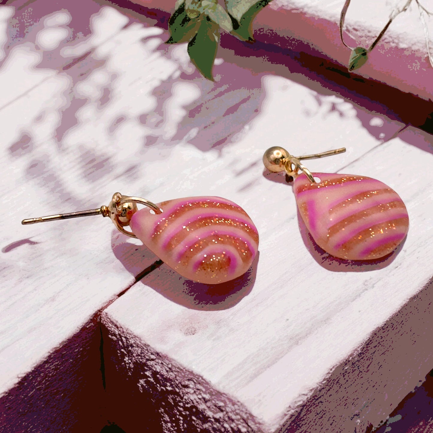 Made With Love Pink Fizz Collection Extra Small Teardrop Ball Stud Earrings