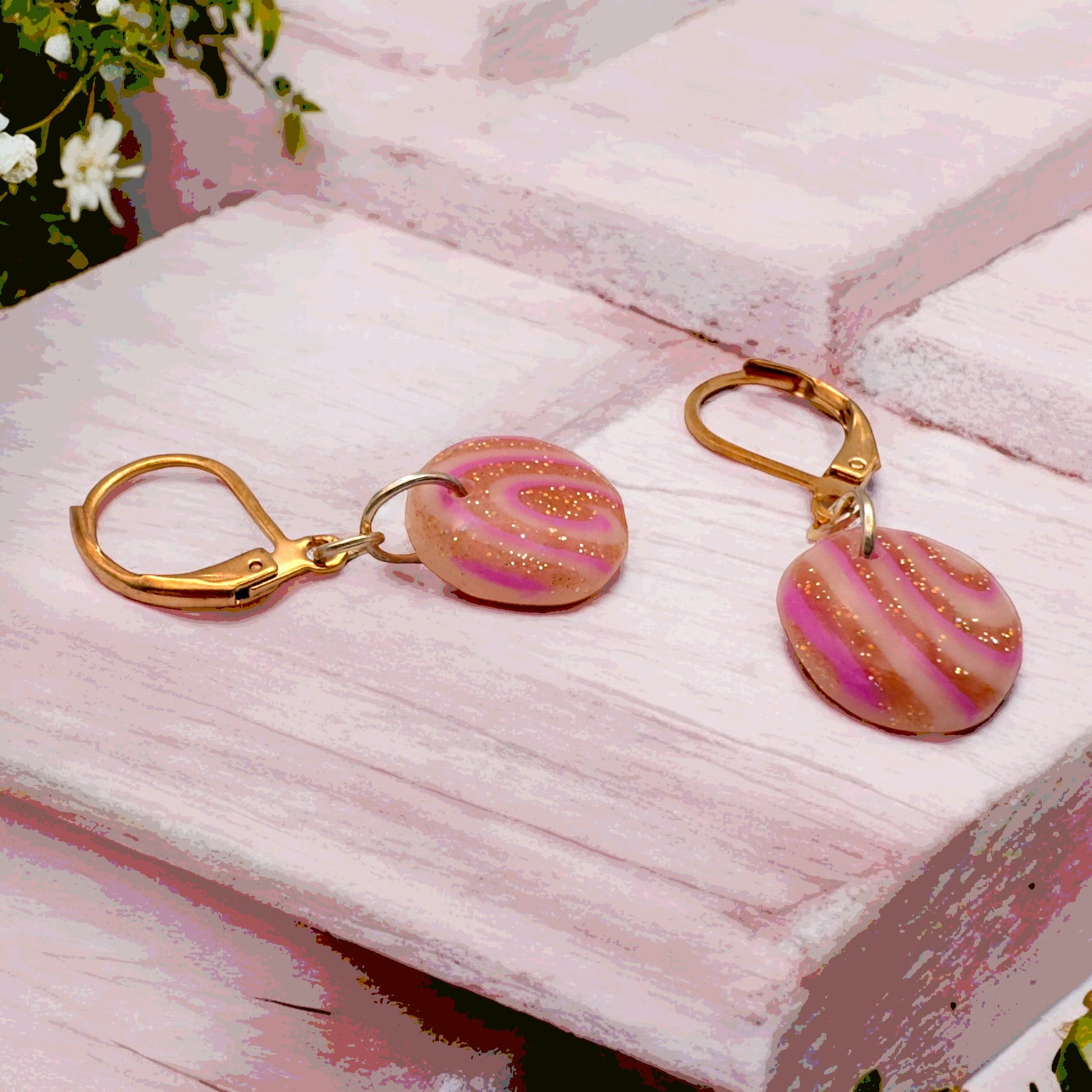 Made With Love Pink Fizz Collection Small Circle Hoop Earrings