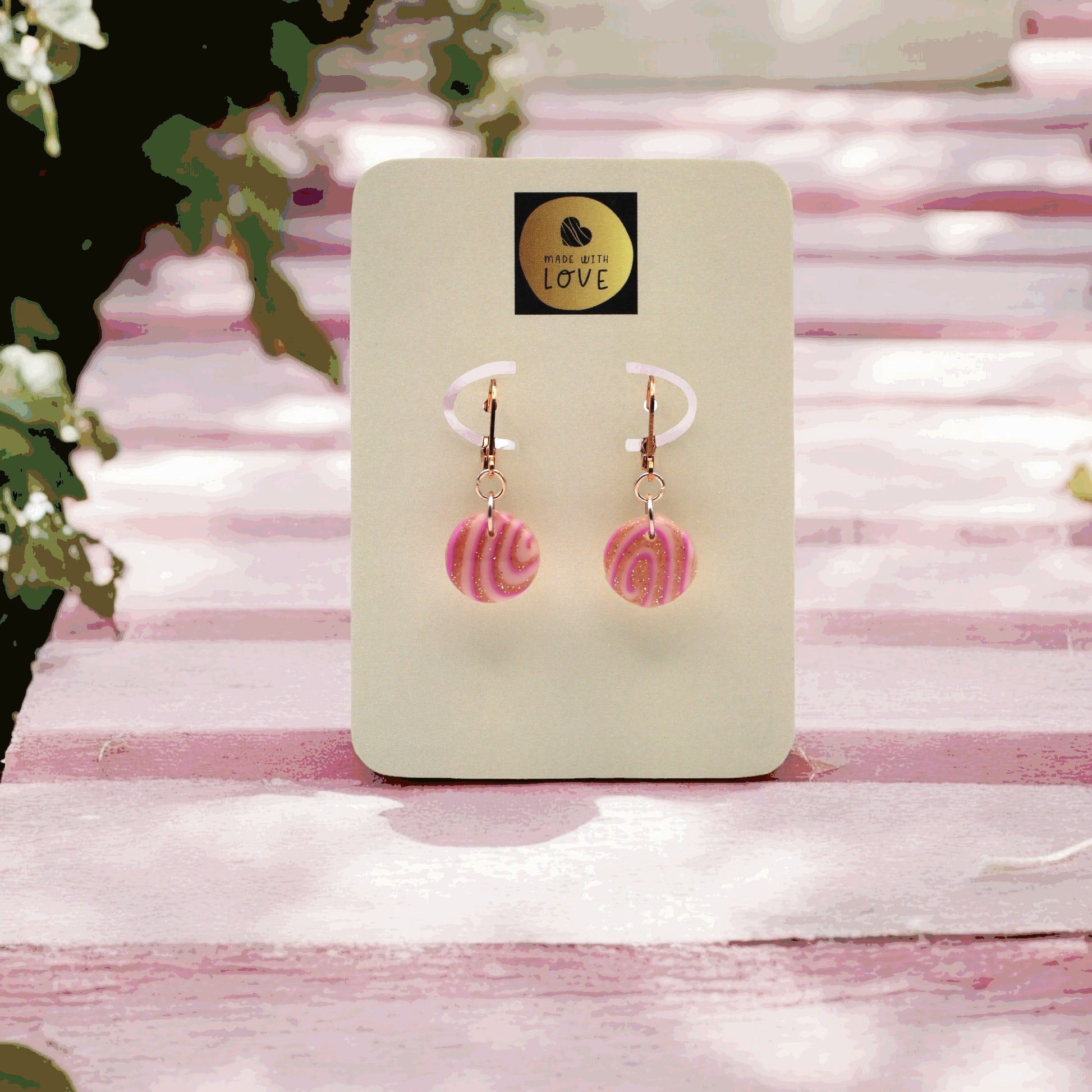 Made With Love Pink Fizz Collection Small Circle Hoop Earrings