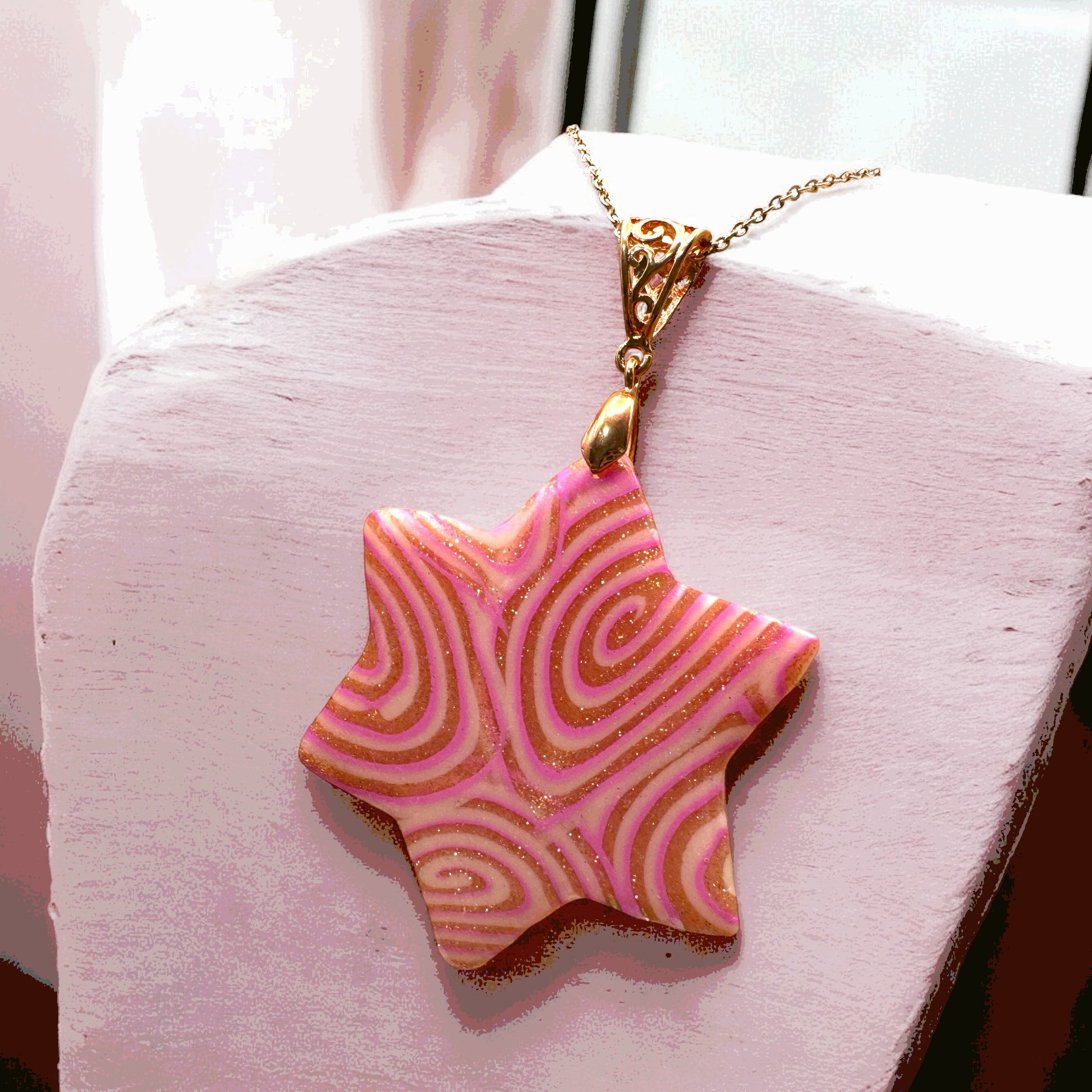 Made With Love Pink Fizz Collection Star Necklace