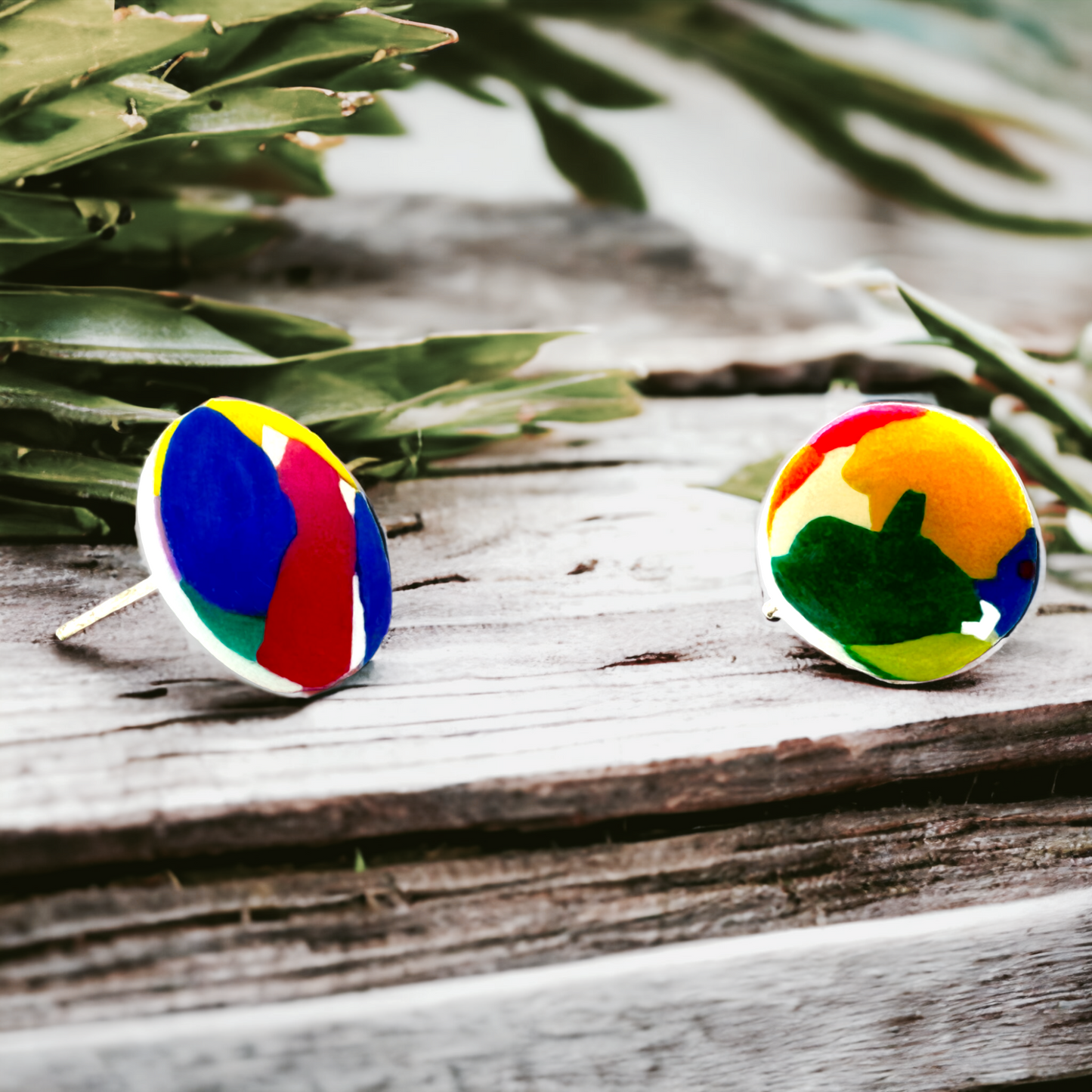 🍹 Club Tropicana Small Circle Earrings