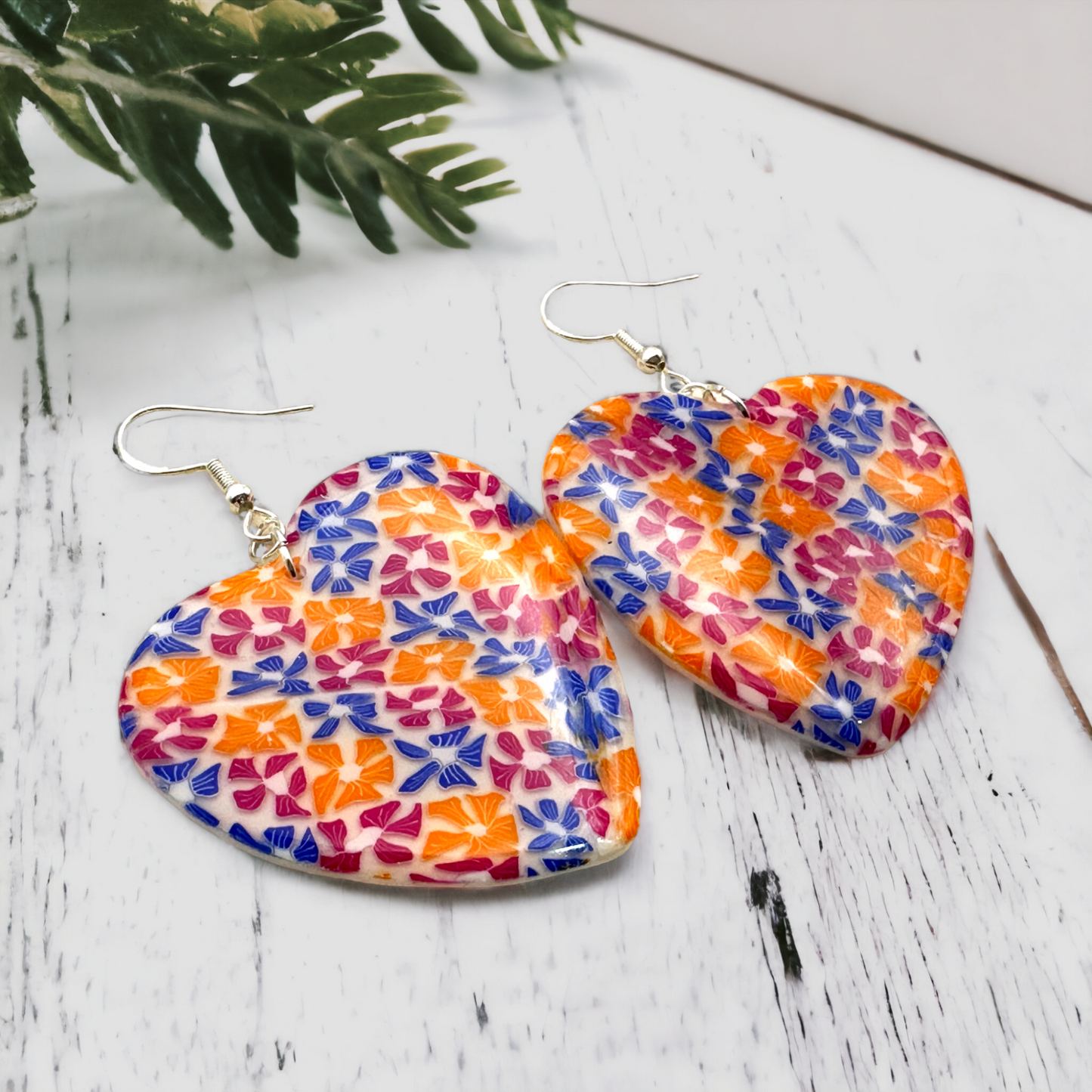 Made With Love Tutti Frutti Collection Large Heart Hook Earrings