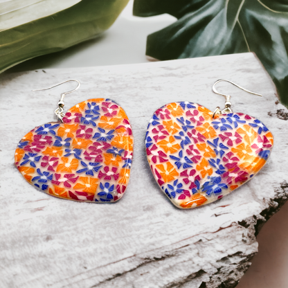 Made With Love Tutti Frutti Collection Large Heart Hook Earrings