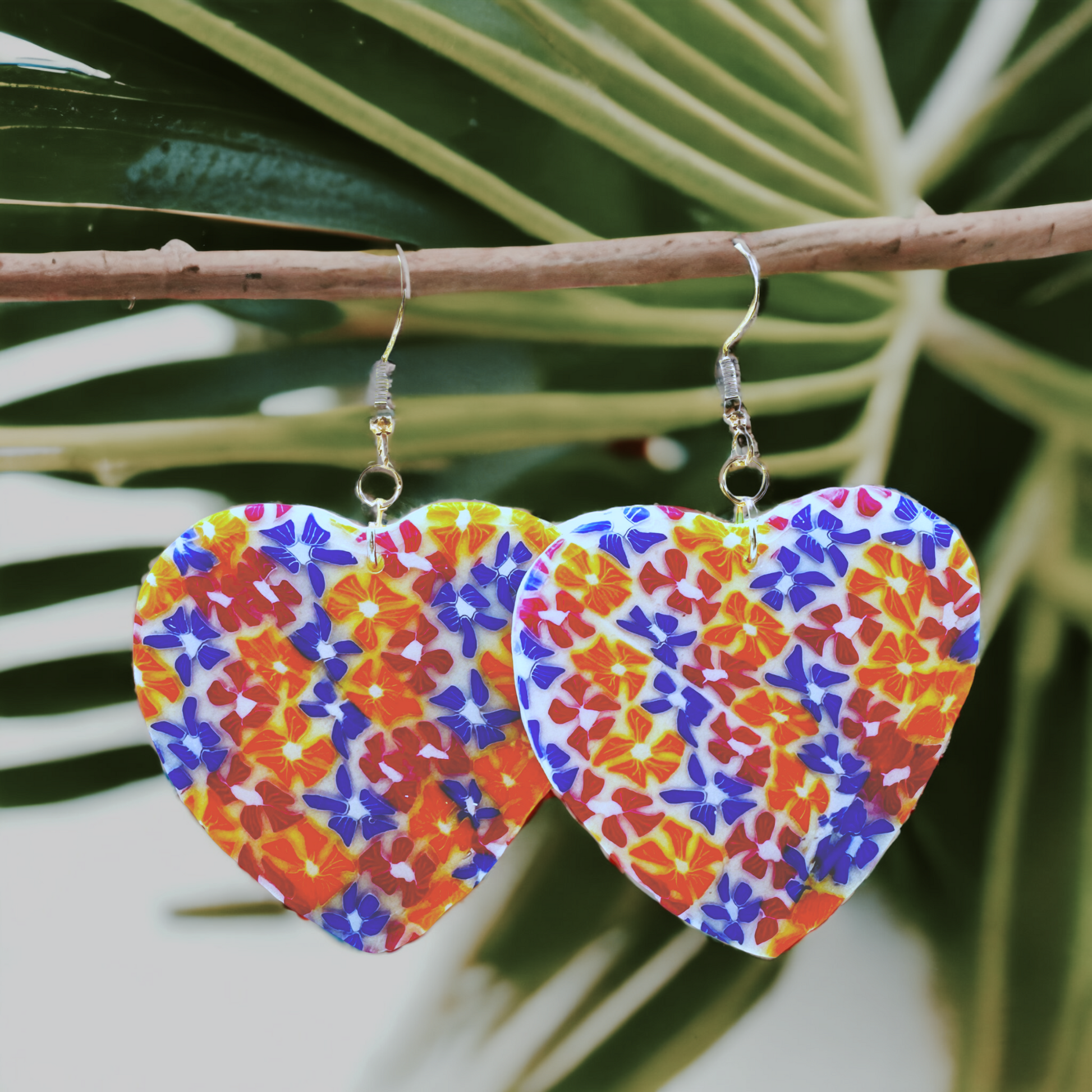 Made With Love Tutti Frutti Collection Large Heart Hook Earrings