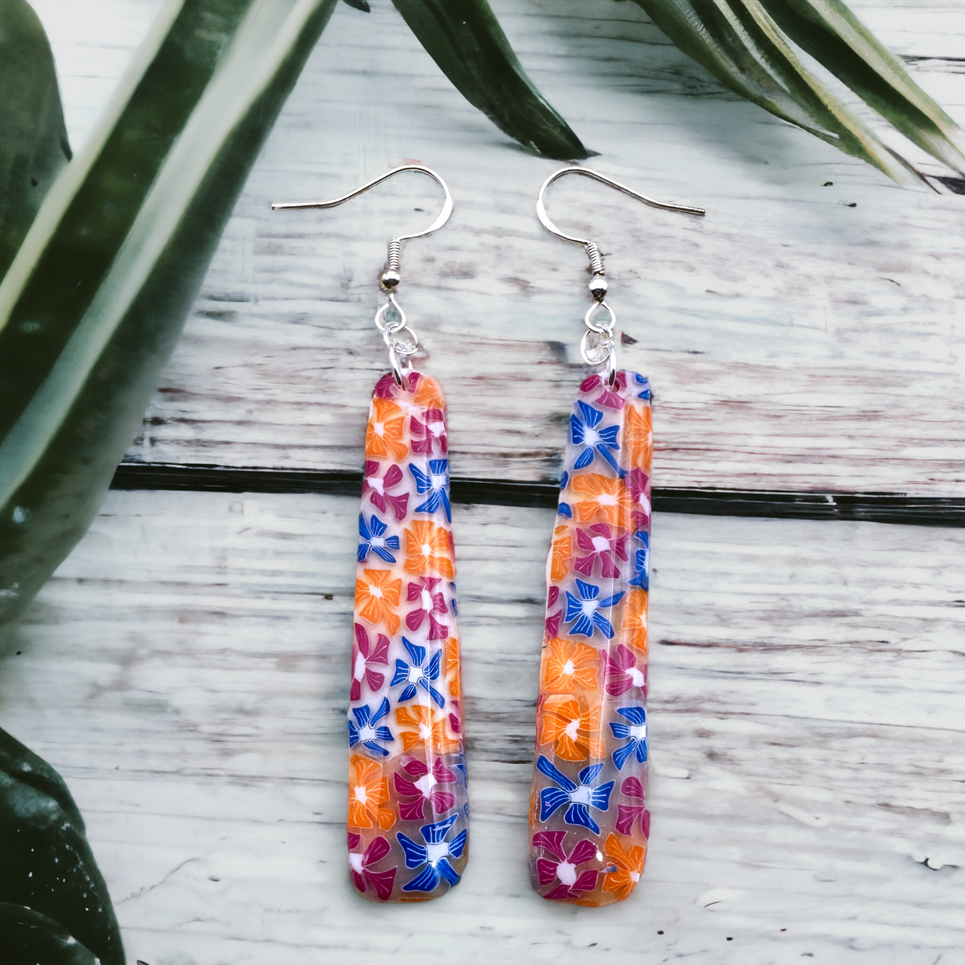 Made With Love Tutti Frutti Collection Large Long Rounded Pencil Hook Earrings