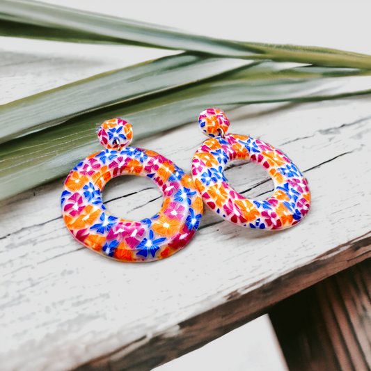 Made With Love Tutti Frutti Collection Large Open Ring Post Earrings